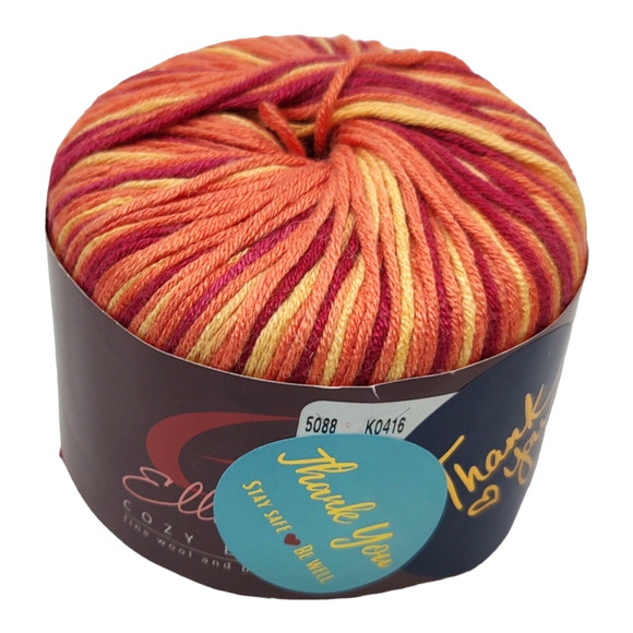 Ella Rae Other - 1 Skein Ella Rae Cozy Bamboo Yarn Candy Corn #107 (50g, 104 yds, 95 m) 3 Light